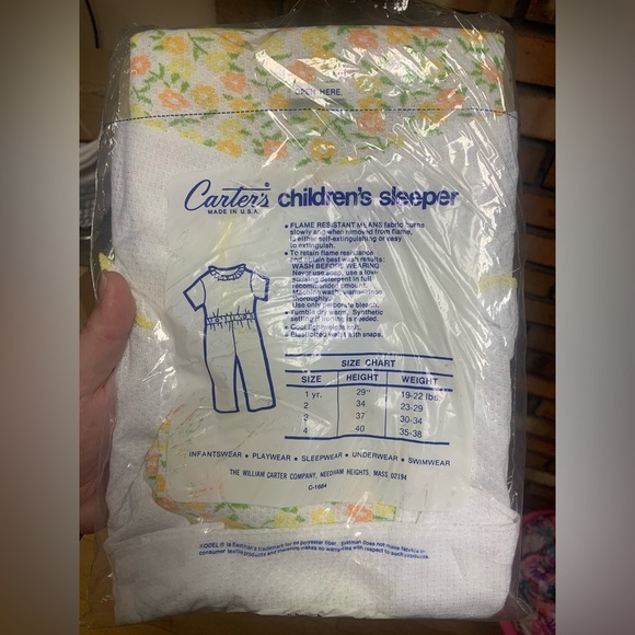 Vintage Carter's Children's Sleeper Two-Piece - Picture 2 of 3